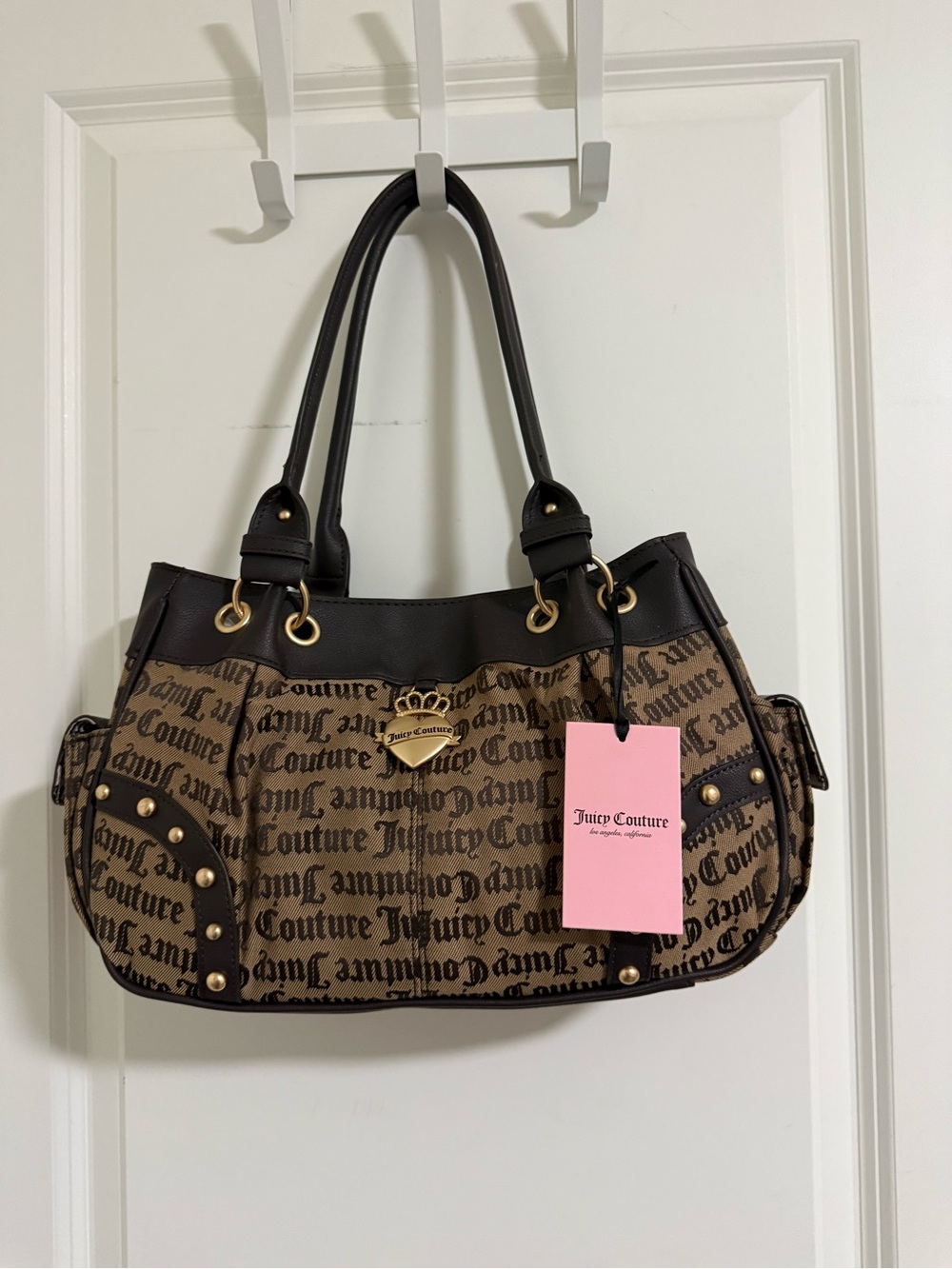 Juicy Couture Brown Monogram shoulder bag